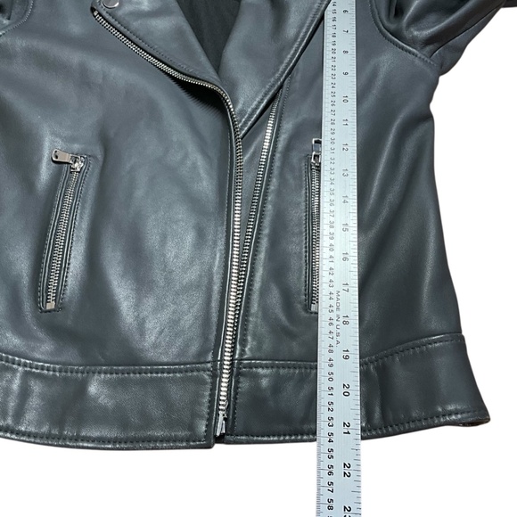 ZAPA PARIS Perfecto 100% Lamb Leather Grey Hancore Moto Jacket France Sz 36 US 4 - Picture 7 of 16